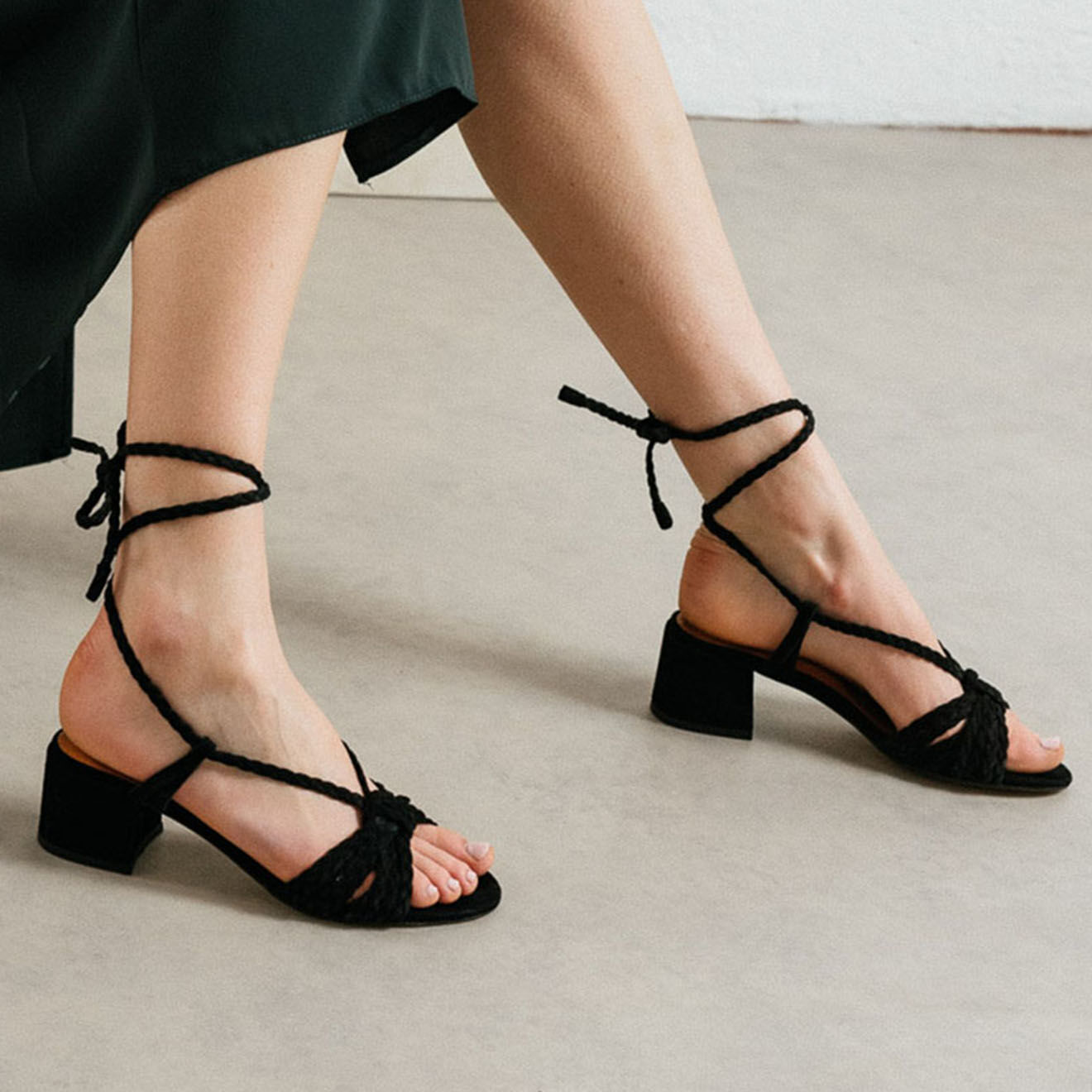 Jonak Sandales en Velours de Cuir Archimede noires