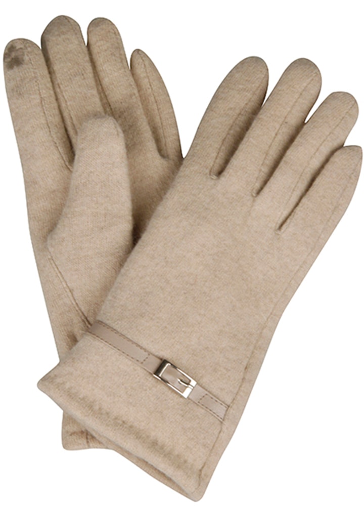 Capelli New York Fleecehandschuhe , mit Zierriemen
