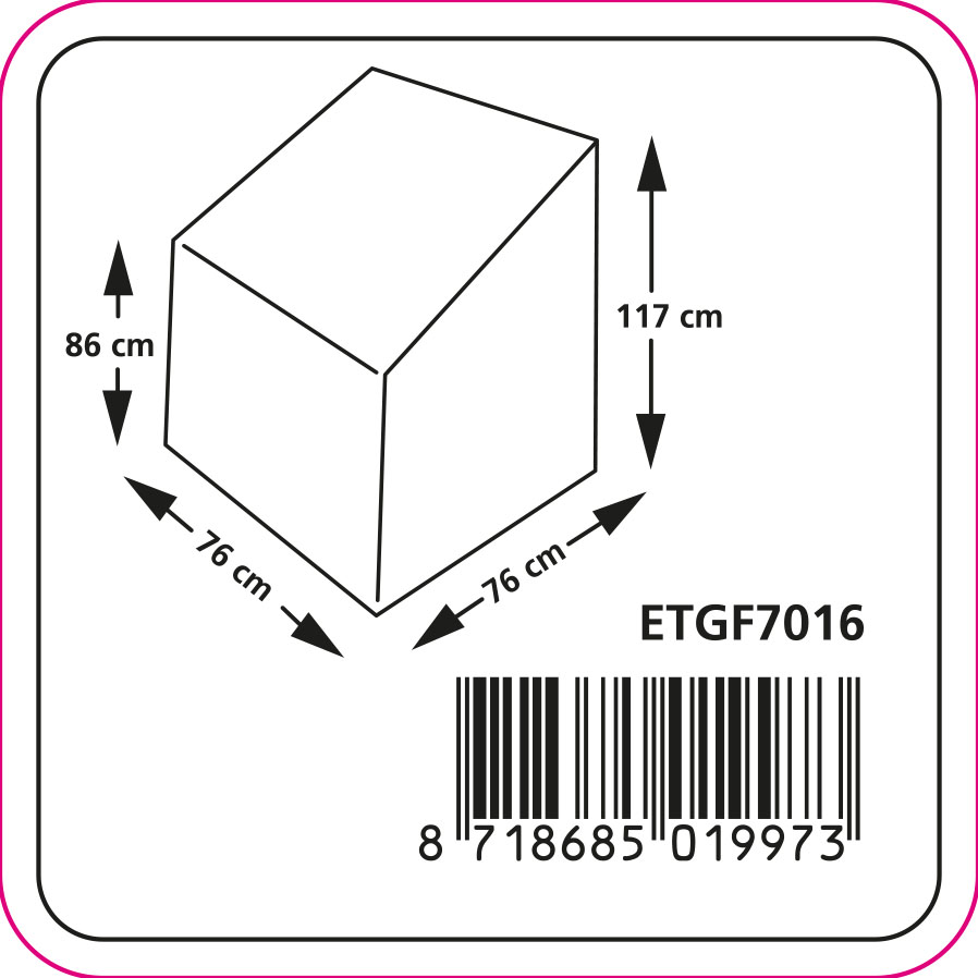 Eurotrail Cantonic 66x66x117 Grey Stapelhoes