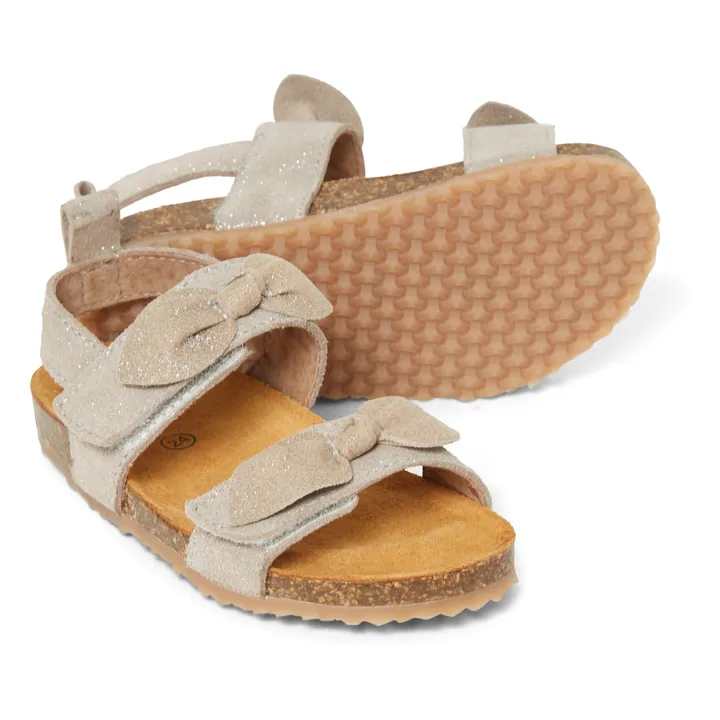 Pèpè Sandales Double Nœuds Suede - Two Con Me | Argenté