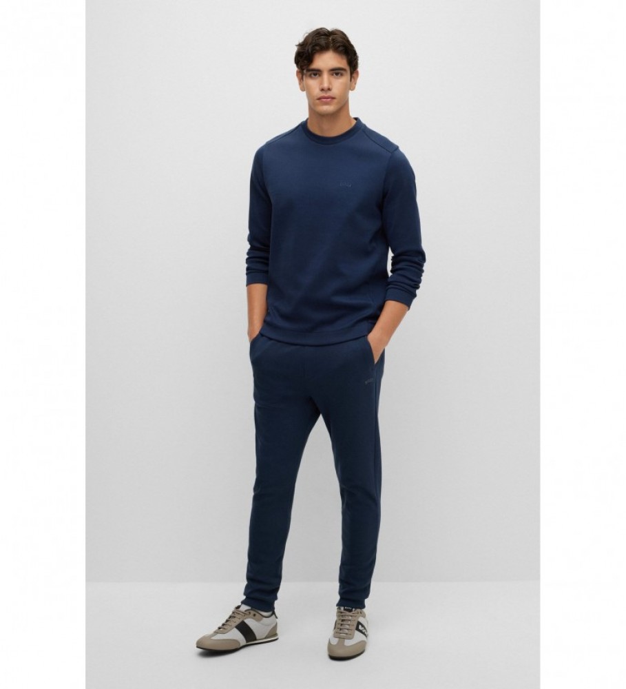 Moletom BOSS Salbo Curved Navy