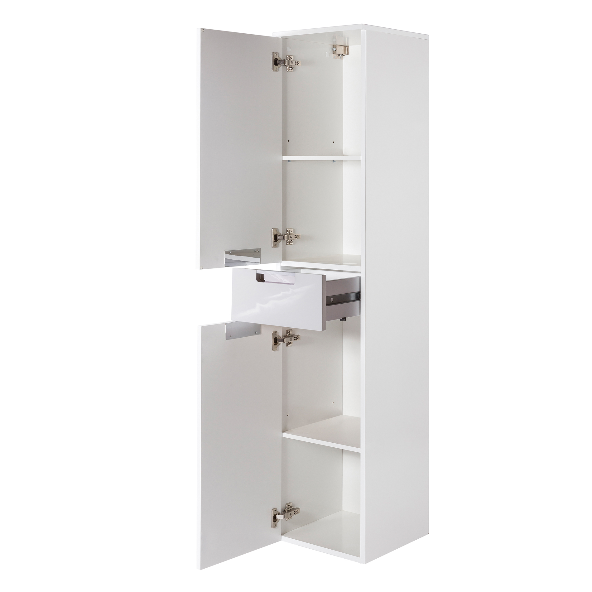 Hochschrank - weiß Hochglanz - 33 cm