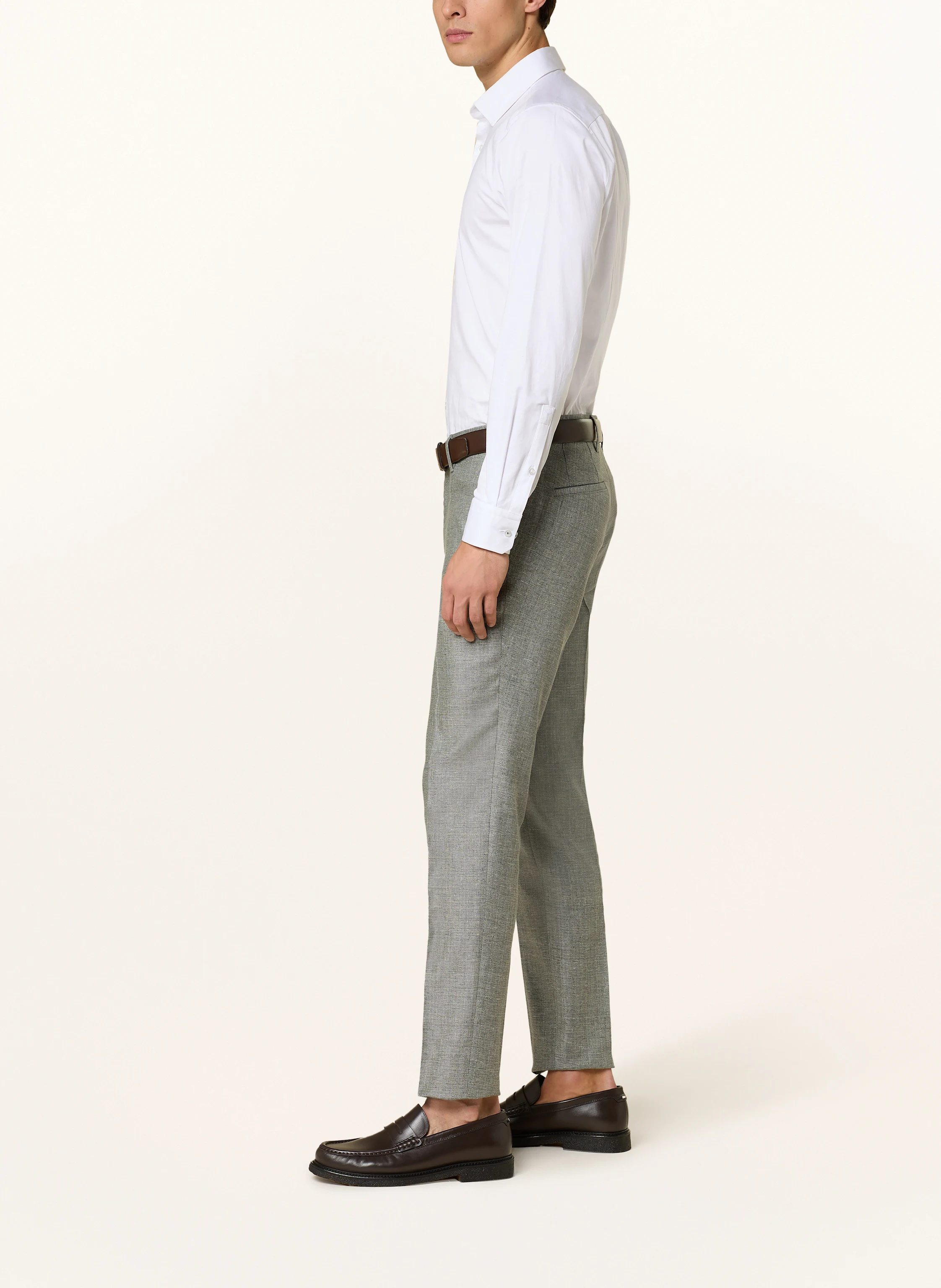 BOSS Anzughose GENIUS Slim Fit mit Leinen