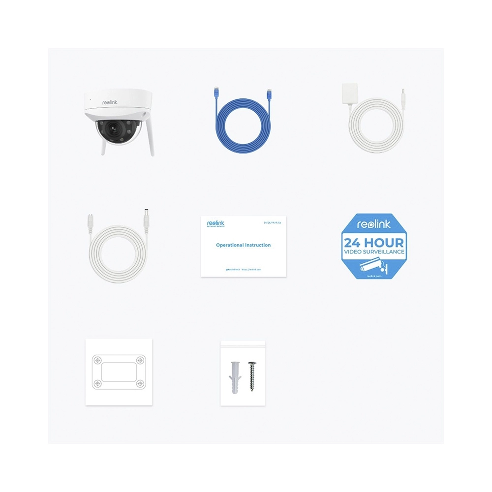 Reolink W437 Outdoor Vandal-Dome-Kamera  8 MP 31-100° IR-LED 30m WiFi