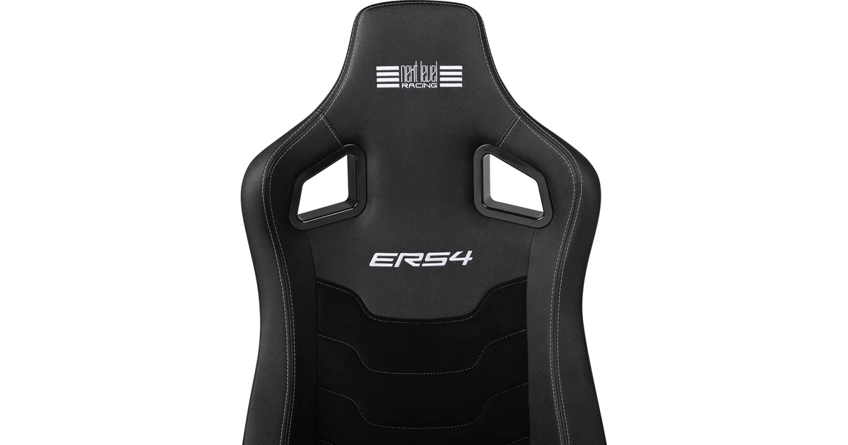 Next Level RacingERS4 Elite Reclining Seat - PU leder & suède edition gamestoel  (Zwart)