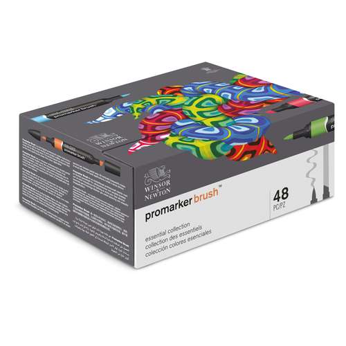 WINSOR & NEWTON promarker brush™, 48er-Set, Essential Collection