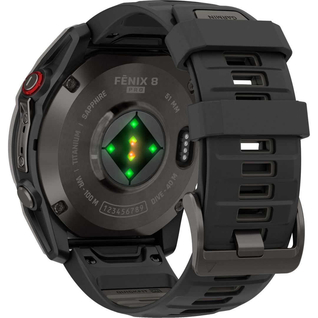 Garmin Fenix 8 Pro - 51mm AMOLED Sapphire Schwarz / Carbongrau