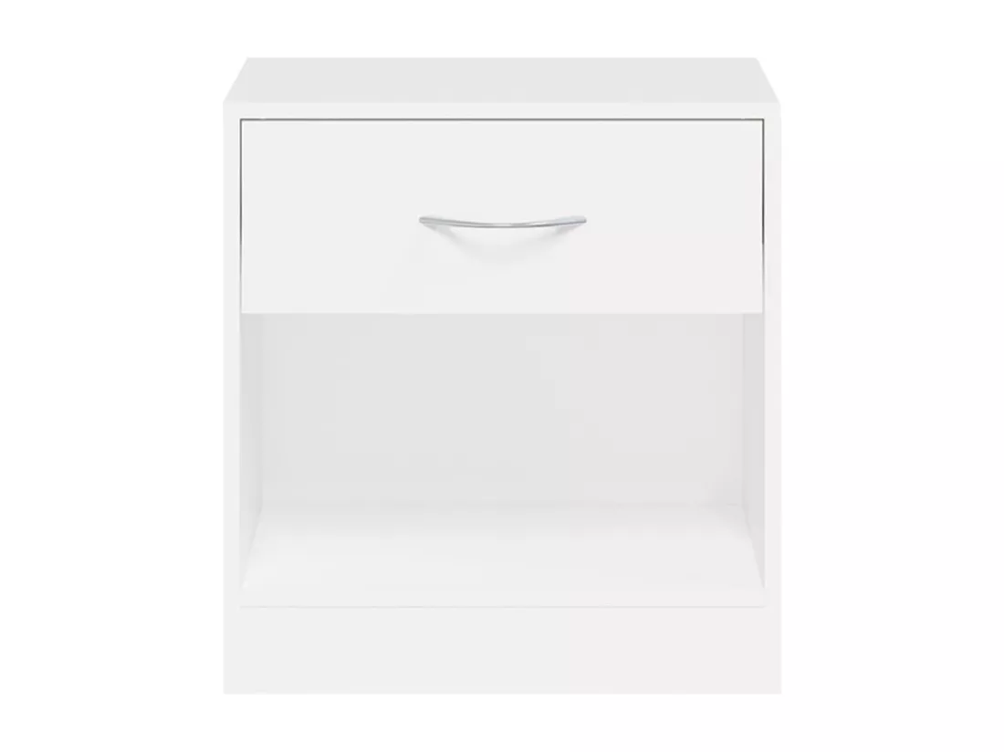 Table de chevet 2 pièces avec tiroir Blanc