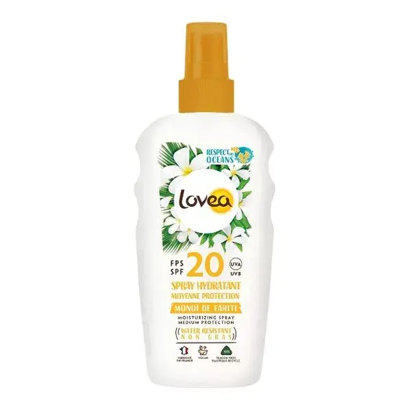 Lovea Solaire Spray Hydratant Monoï de Tahiti SPF20 150ml
