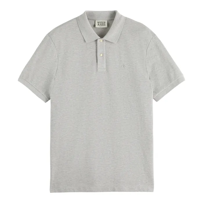 Scotch & Soda Logo Pique Polo Heren