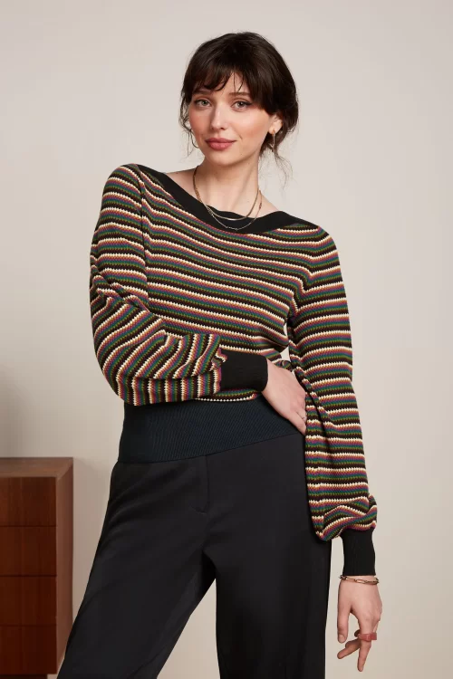 King Louie Erin top in Gilmour zwart