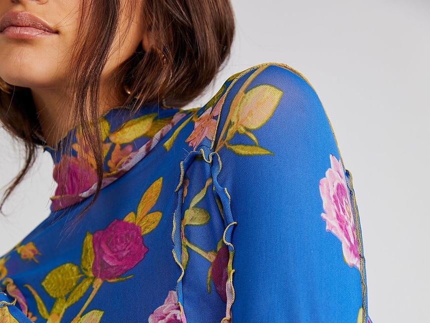 Genrovia - T-shirt met lange mouwen en bloemenprint