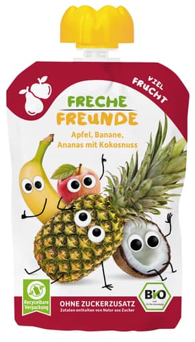 Freche Freunde Bio „Apfel, Banane, Ananas & Kokosnuss“