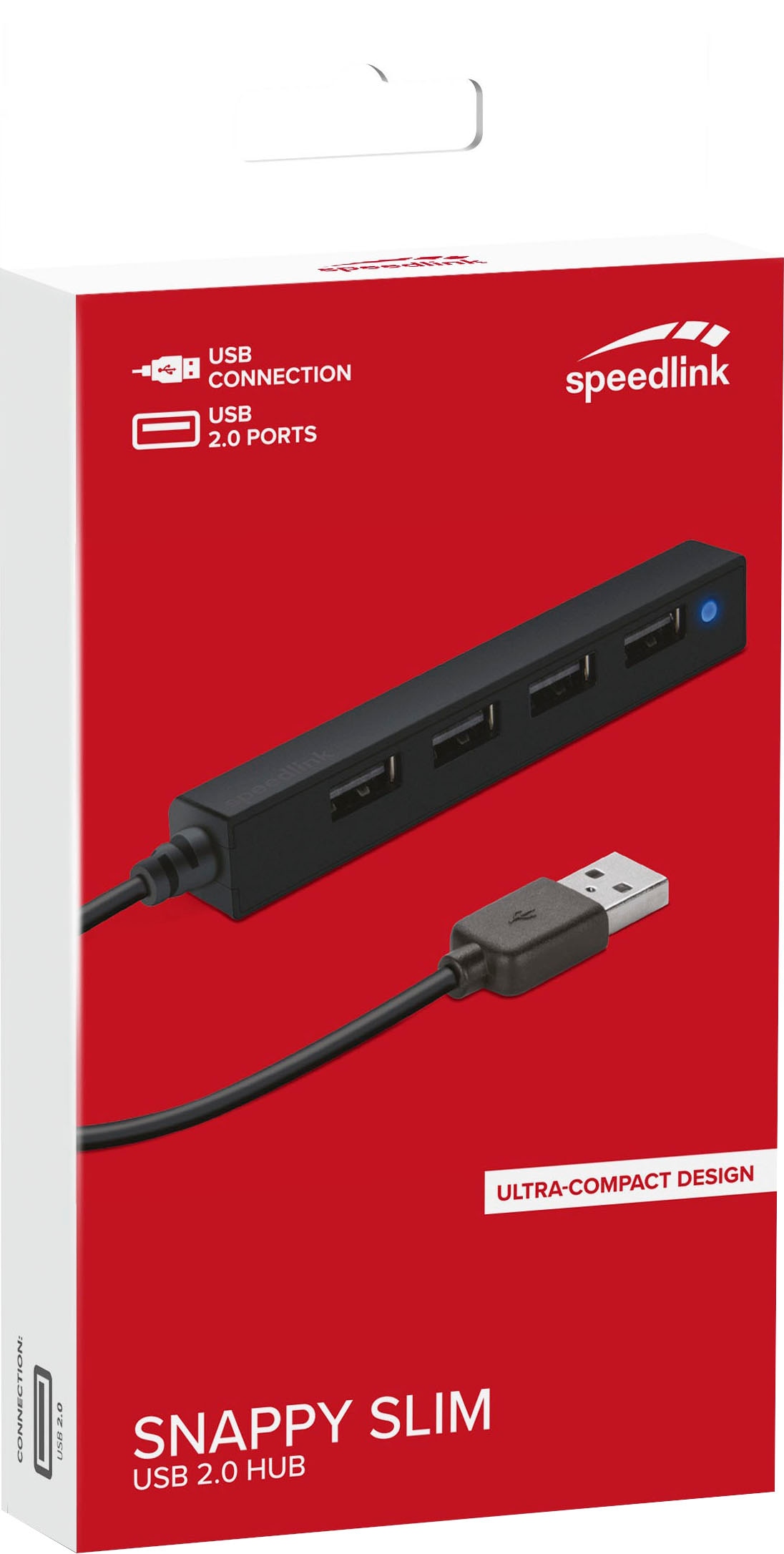 Speedlink USB-Adapter »SNAPPY SLIM USB Hub, 4-Port, USB 2.0« passiv