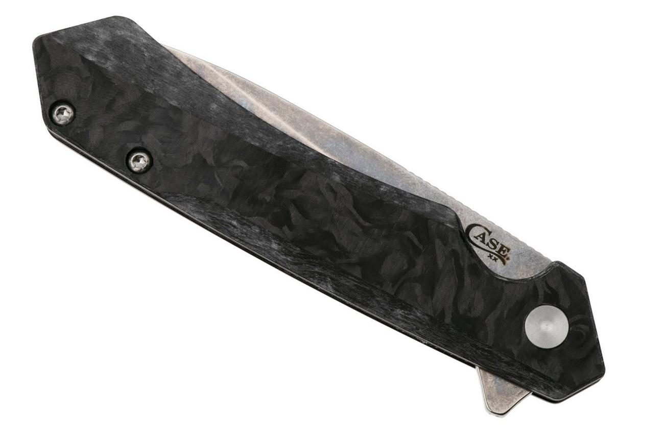 Case The Kinzua, Black Marbled Carbon Fiber, Spear Blade S35VN, 64801 zakmes