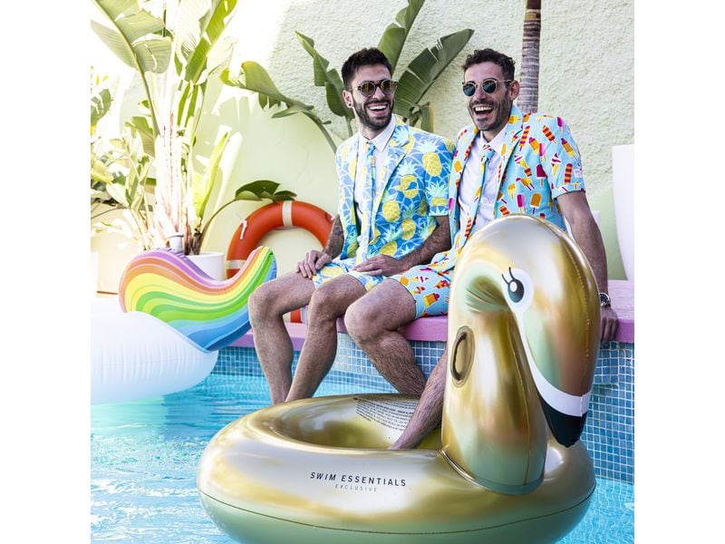 Swim Essentials Schwimmring Gold Swan 95 cm Schwimmreifen für Kinder