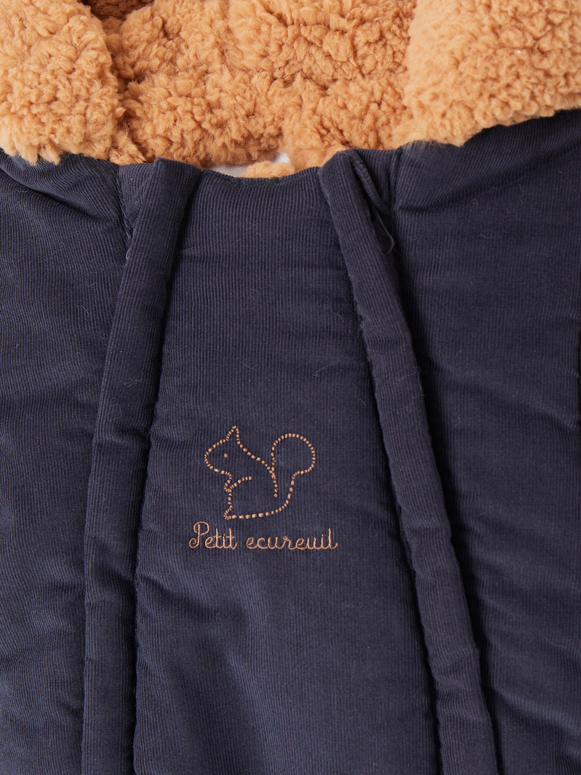 Vertbaudet Baby Winter-Overall, Cord mit Teddyfleece-Futter und Recycling-Wattierung marine