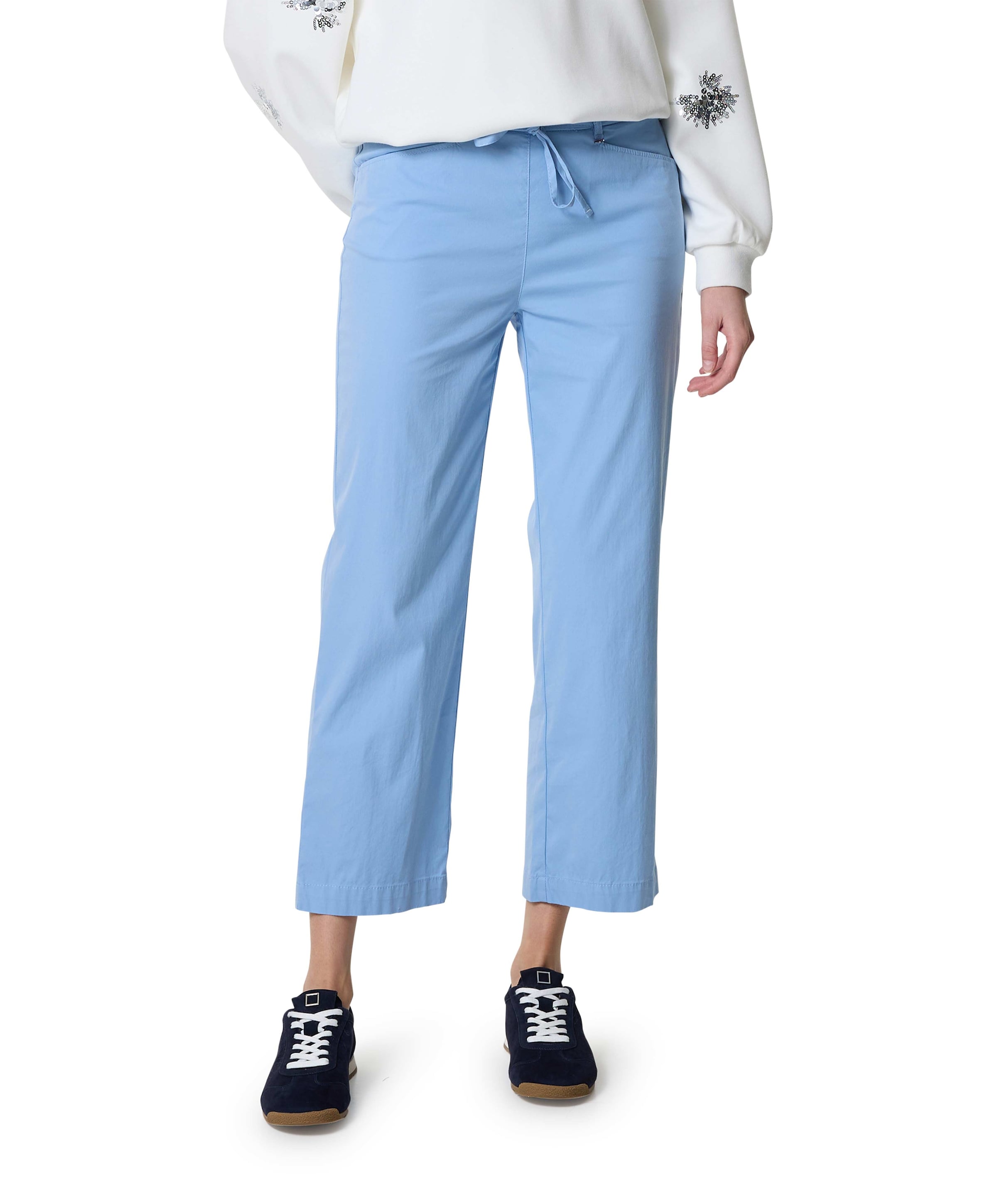 Relaxed by Toni Scarlet Wide Leg 6/8 dames broek blauw