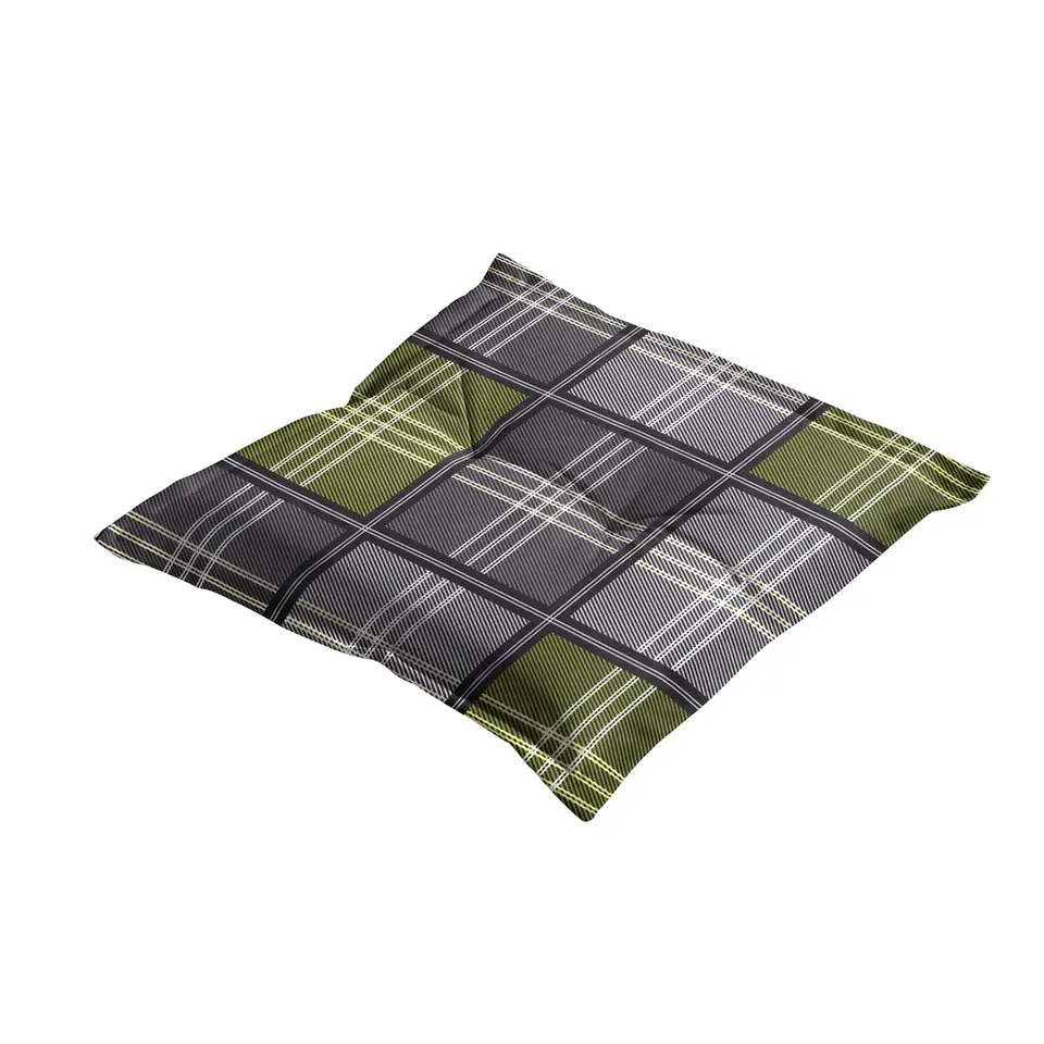 Madison - Zitkussen Patchy olive - Ca. 50x50 cm - Set van 4