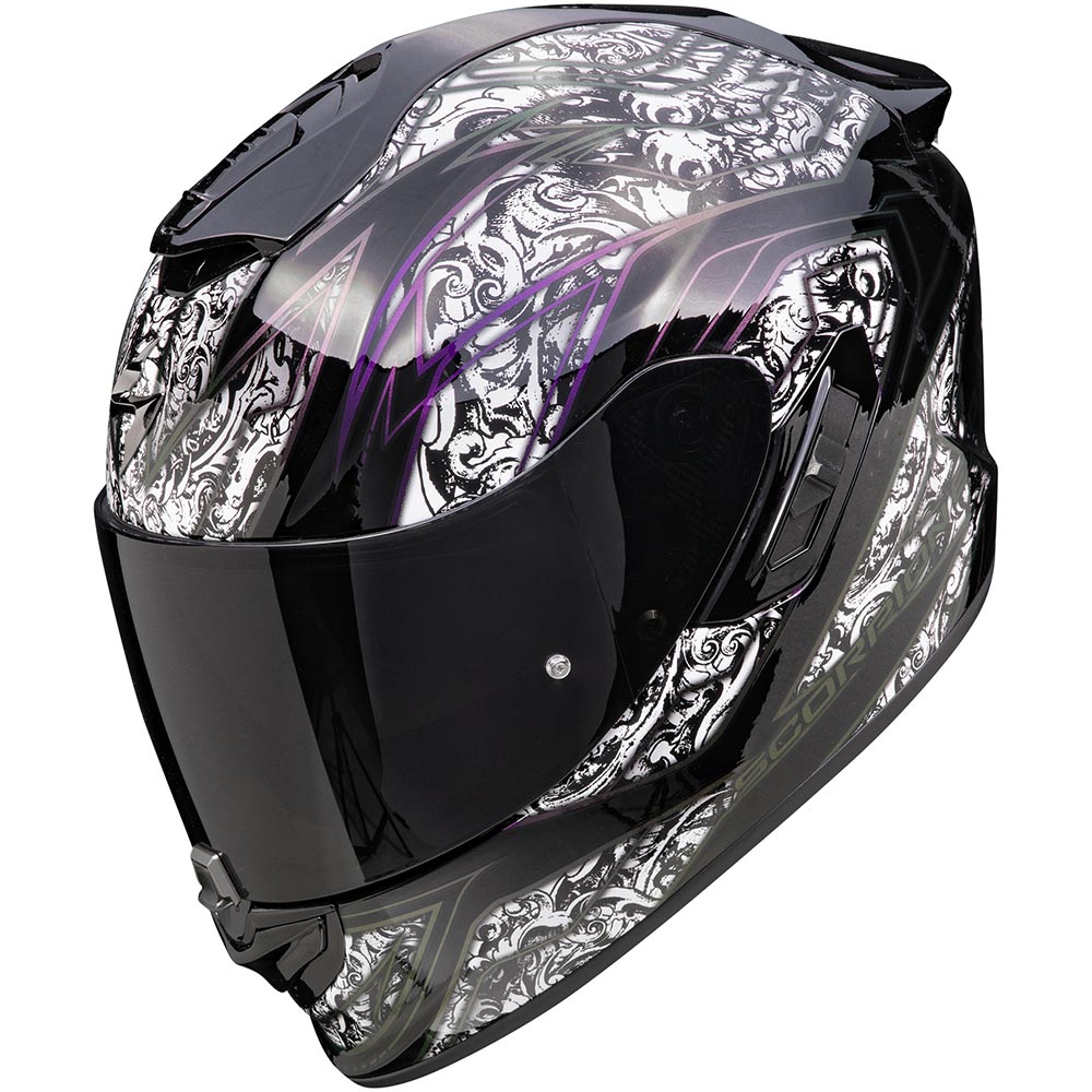 Scorpion - Casque Exo-1400 Evo II Air Fantasy Noir / Blanc / Violet