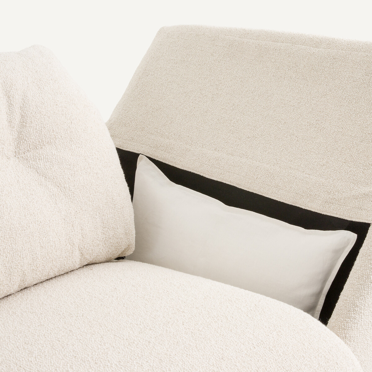 AM.PM<br>Sofá-cama de 3 lugares em tecido bouclé Edgar