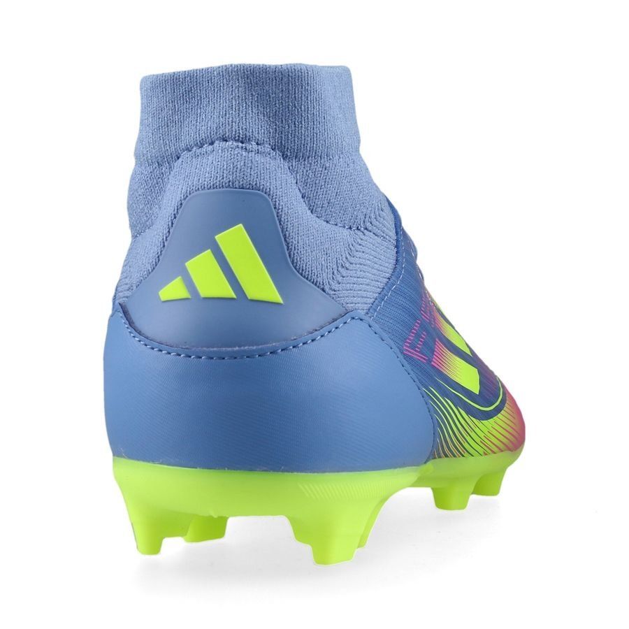 adidas F50 League Mid FG/AG Celestial Victory - Blue Fusion/Lucid Lemon/Lucid Pink Enfant