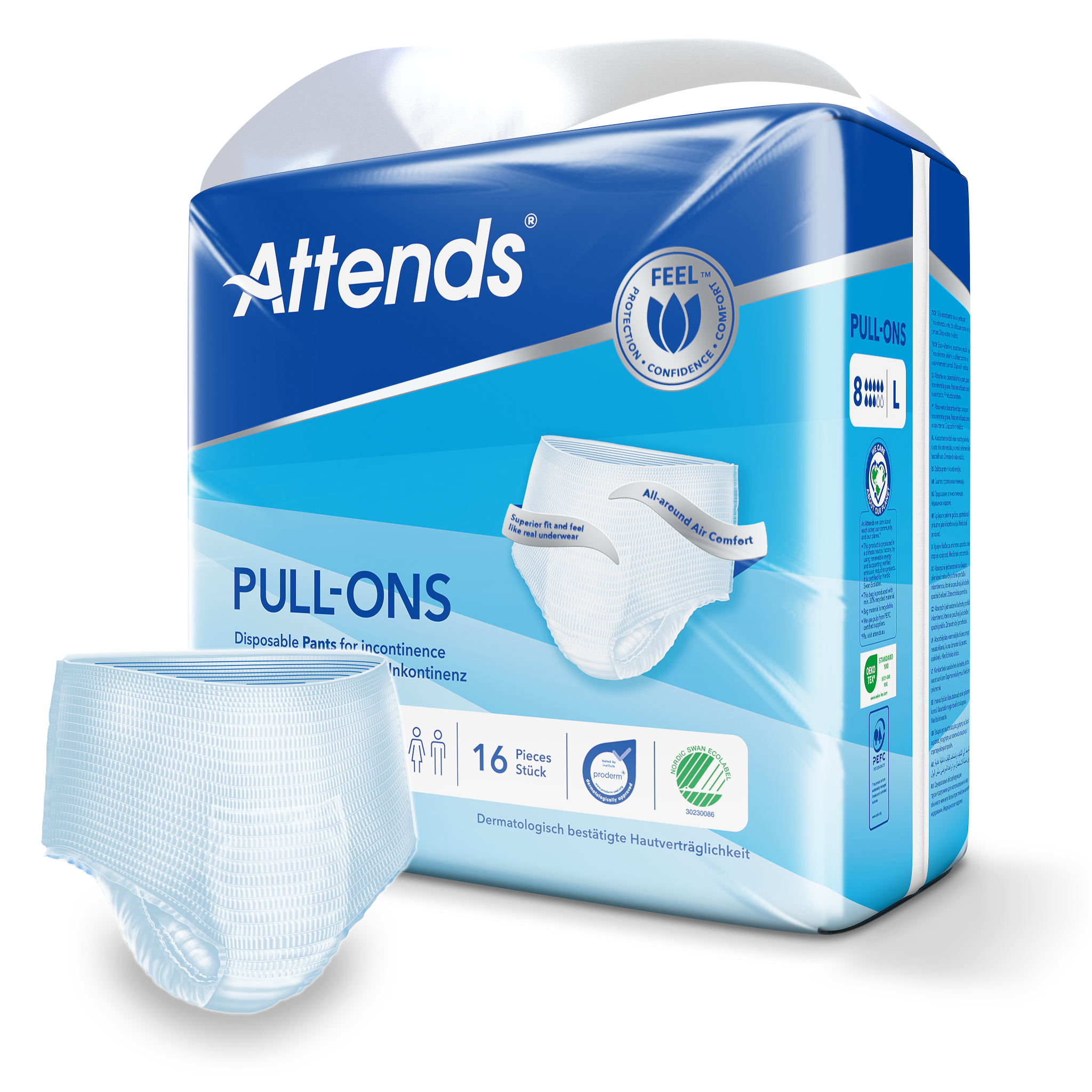 Attends Pull-Ons 8 Maat L (16 Stuks)