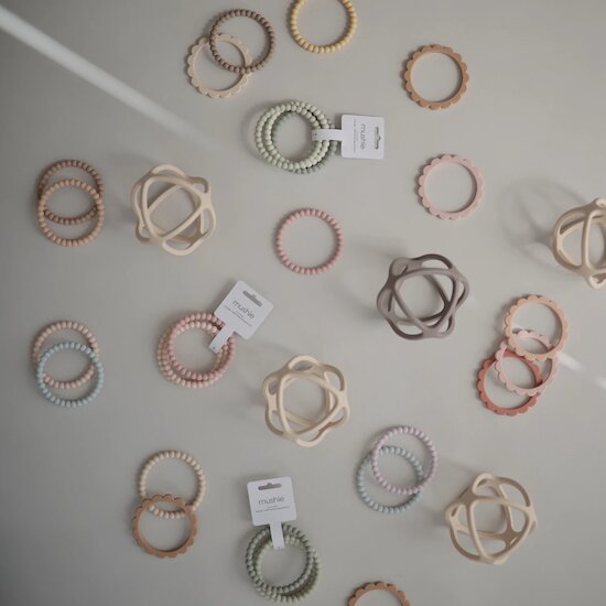 3 Bracelets de Dentition   Perles vertes        de               mushie
