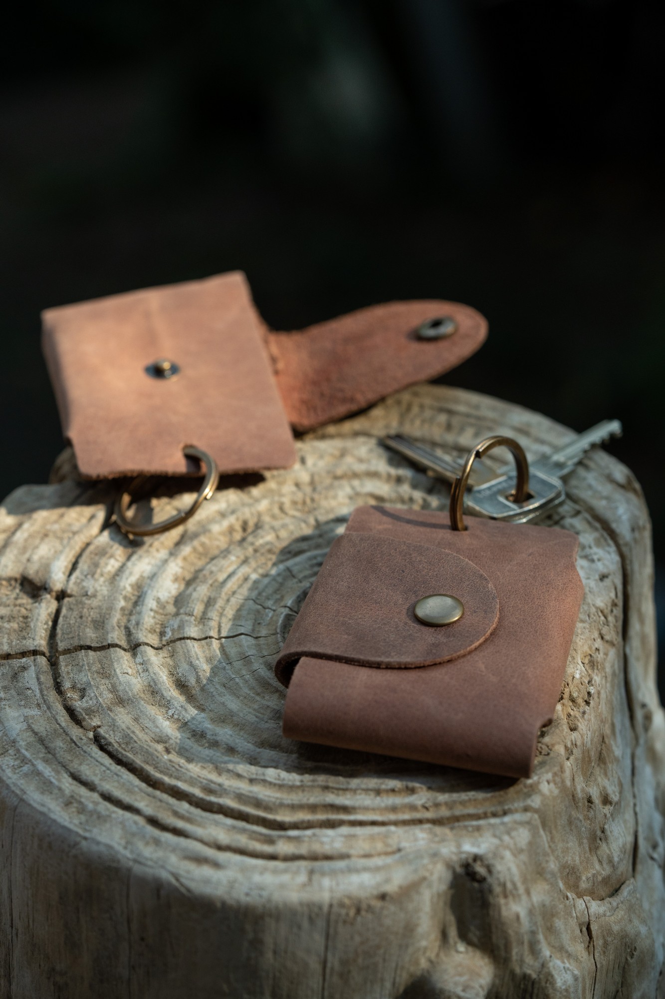 Schlüsseletui aus Leder, braun, L 10 cm, B 7 cm günstig bestellen