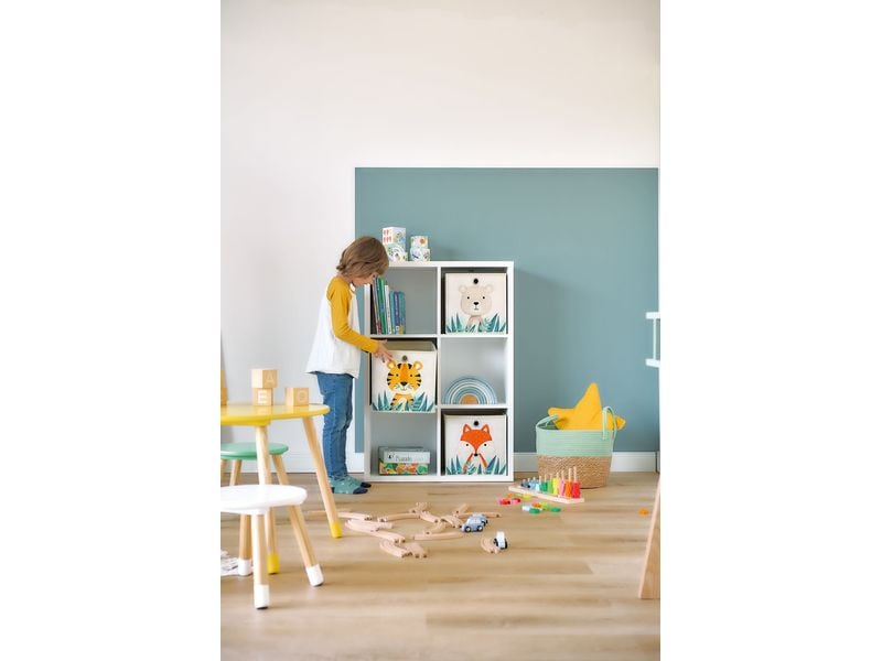 Zeller Present Spielzeugbox Fuchs 28 x 28 cm Aufbewahrungsbox für Kinderzimmer