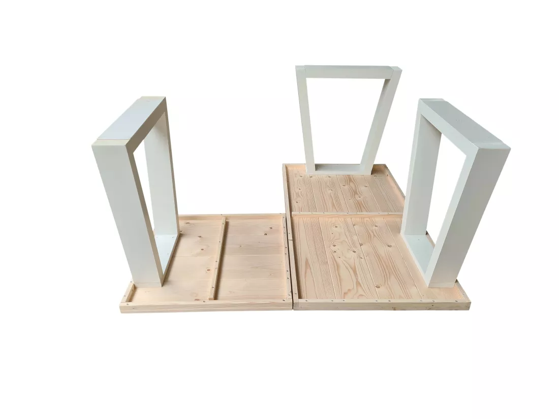 Wood4you - Bureau d'angle - Vancouver Spruce 180/160Lx70Dx75H Blanc