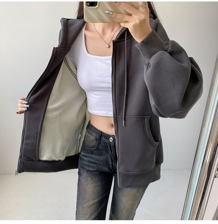 Amyway - Effen hoodie met rits