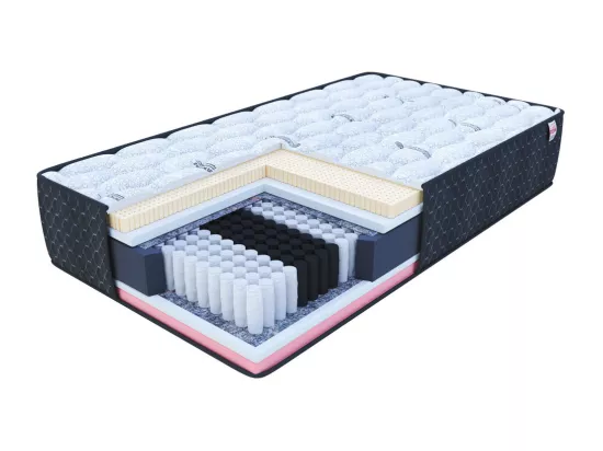 Matelas COMFORTEO - Mémoire de Forme - Latex - Ressort ensaché - Epaisseur 25 cm - 90 x 190 cm cm