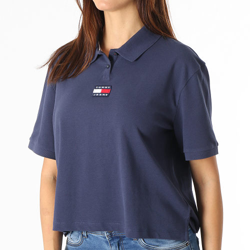 Polo Manches Courtes Femme Center Badge 0347 Bleu Marine