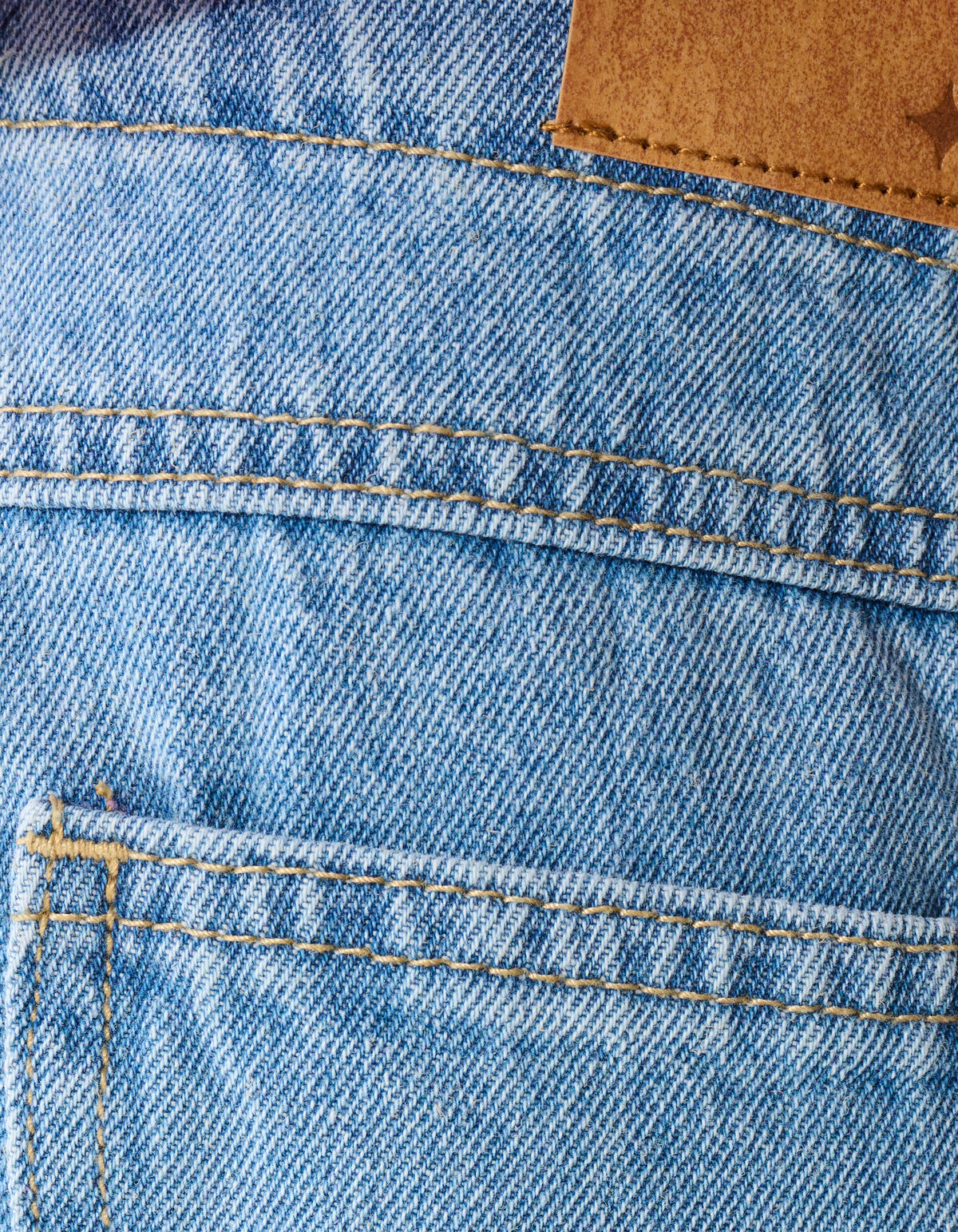 Denim Wrap Skort Bleached
