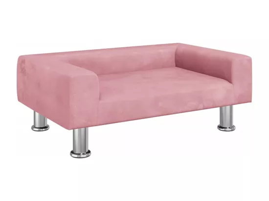 Canapé pour enfants rose 70x45x26,5 cm velours