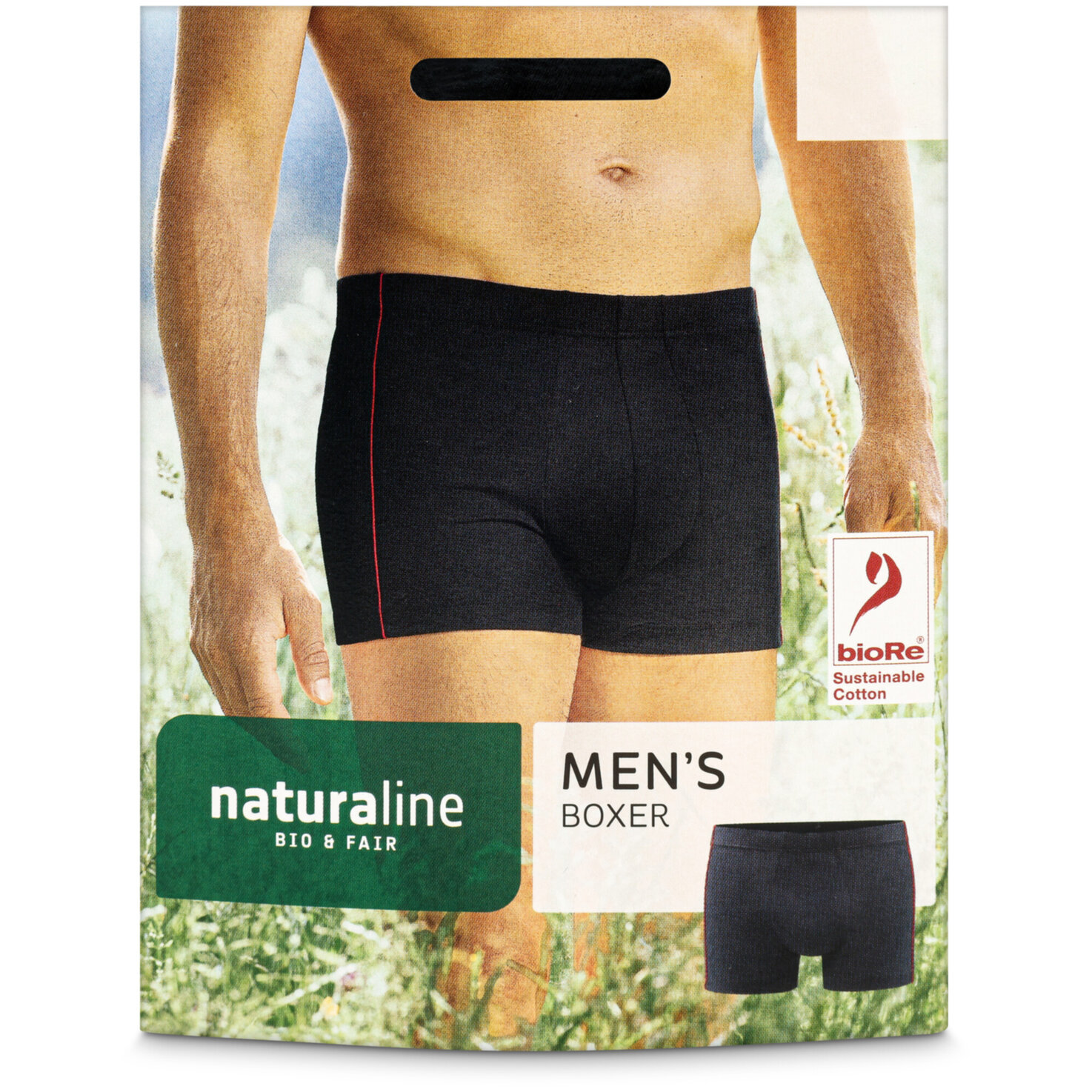 Naturaline Textil Herren Boxer schwarz S