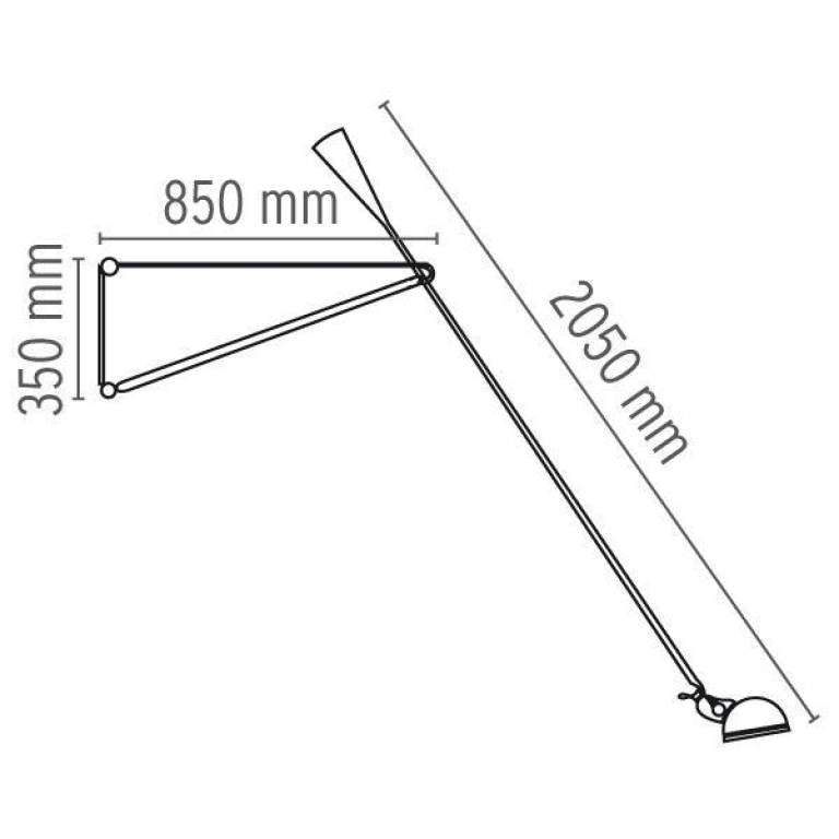 Flos 265 wandlamp zwart