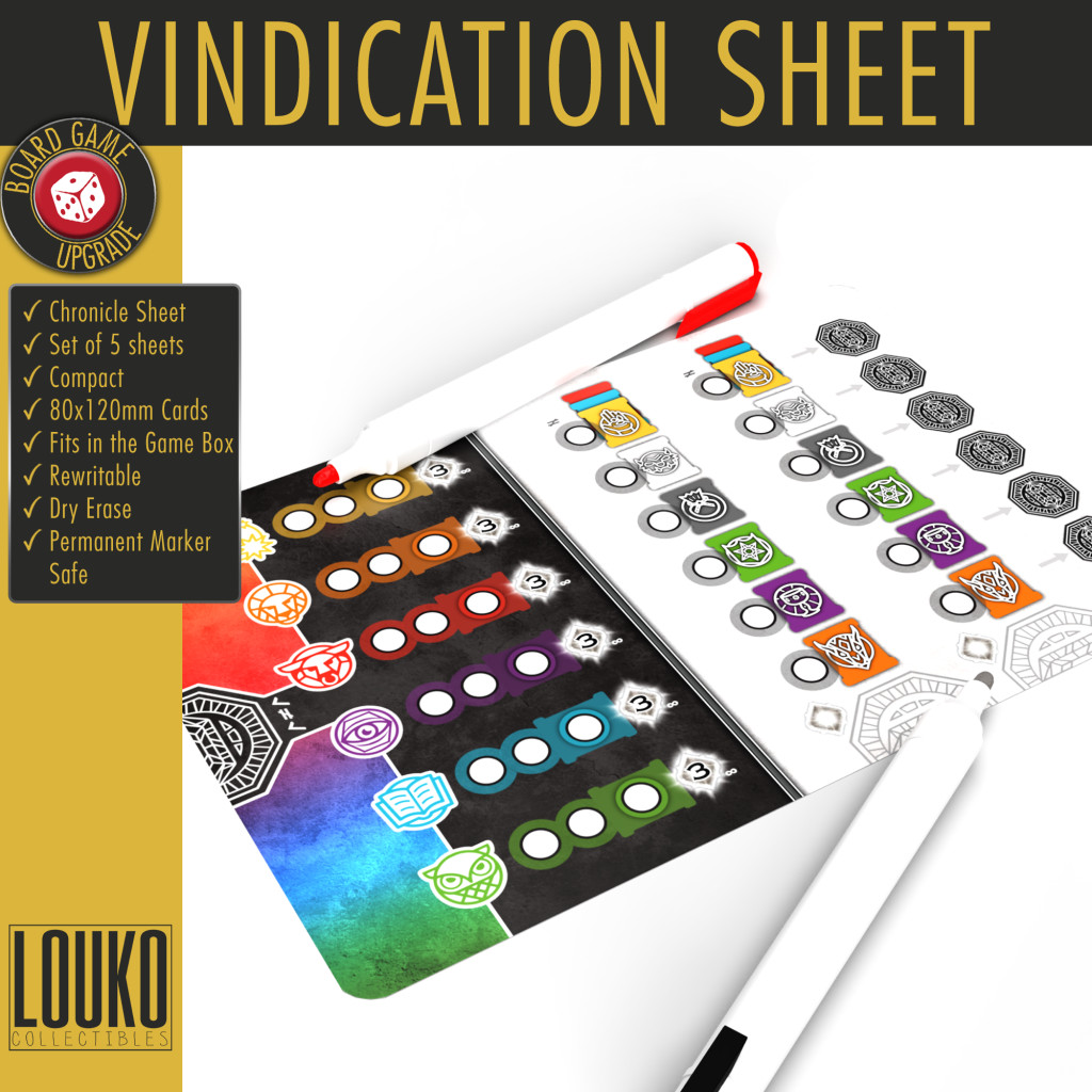 Feuilles de campagne réinscriptibles pour Vindication