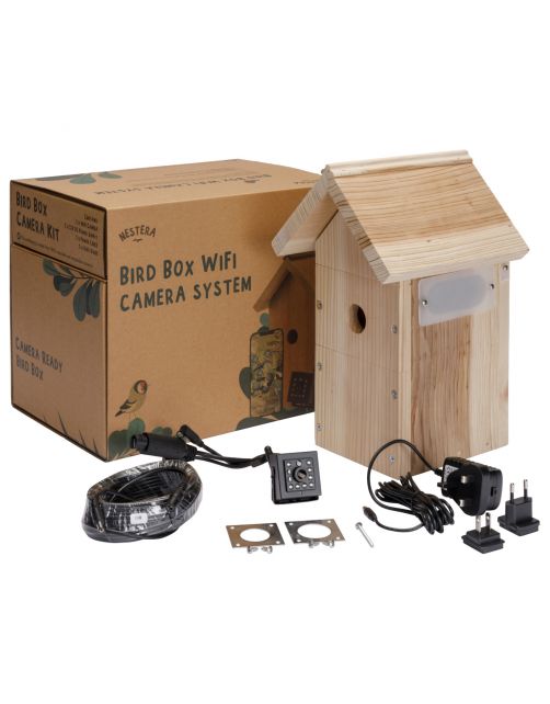 Nestera Nestkast Met Wifi Camera - Broeden - 19x22x34 cm Donker Hout