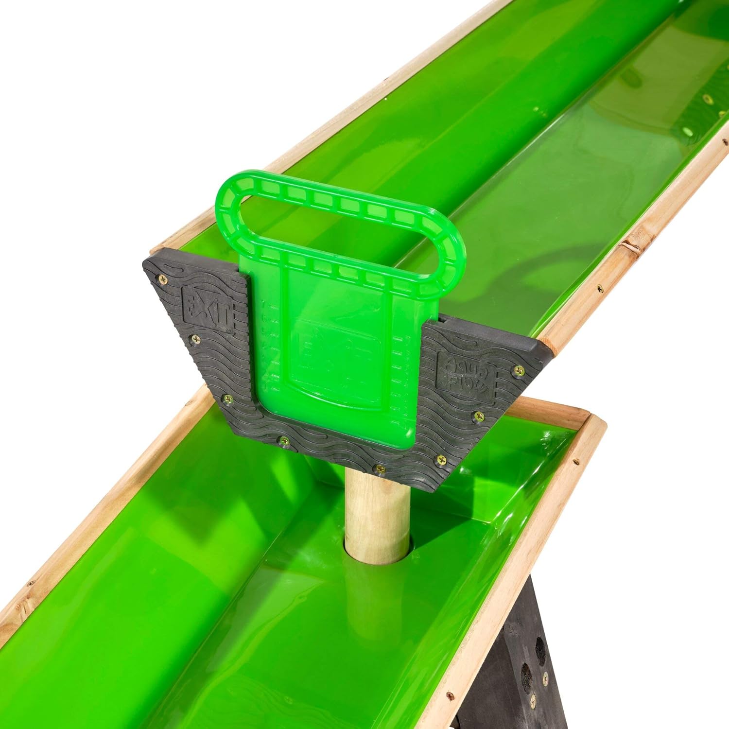 EXIT AquaFlow Wasserbahn Super-Set - Wasser-Spielbahn mit Schleusen - Inklusive Wasserpumpe - Für Kinder - Nachhaltig 100% FSC Zedernholz - 292x93x88cm