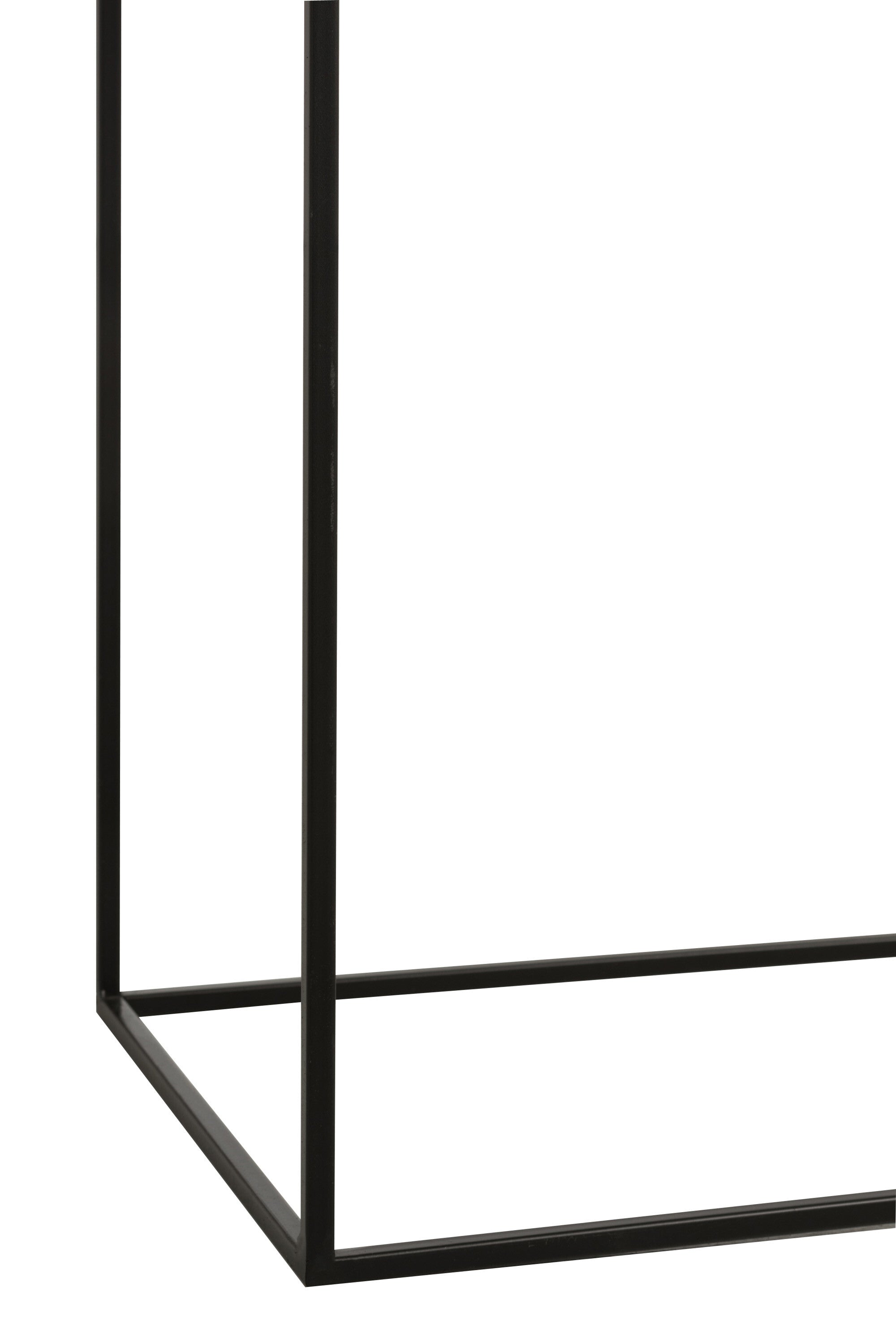 J-Line console Rechthoekig 2 Planken - metaal - zwart