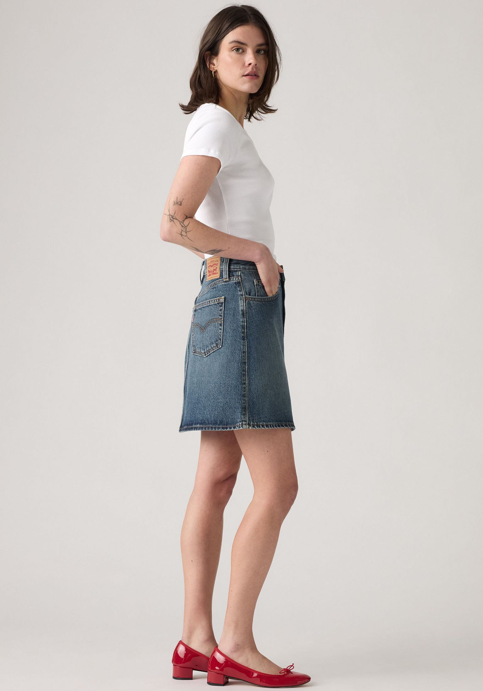 Levi's® Jeansrock »RETRO BUTTON FRON« leicht ausgestellt