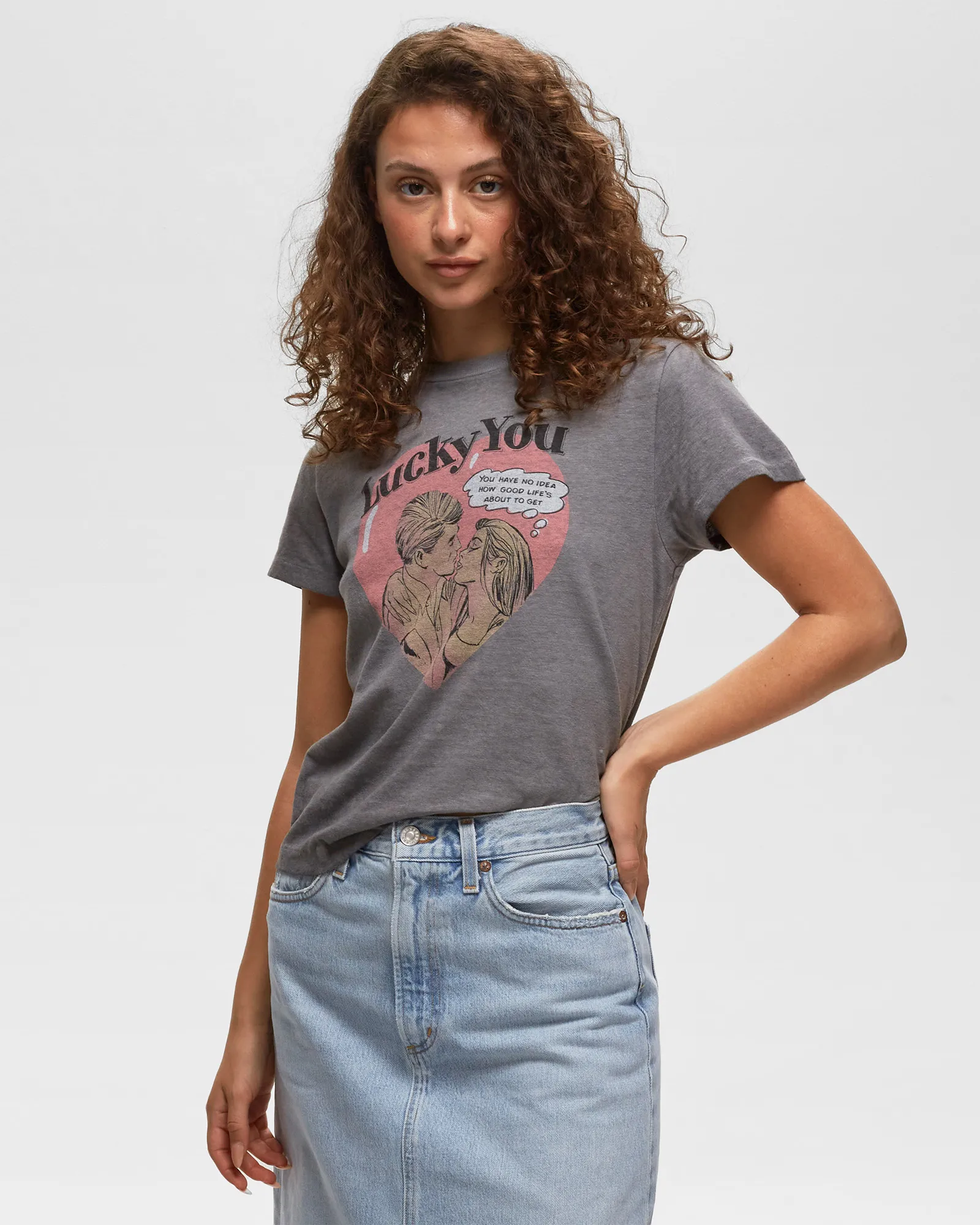 Re/Done CLASSIC TEE LUCKY YOU
