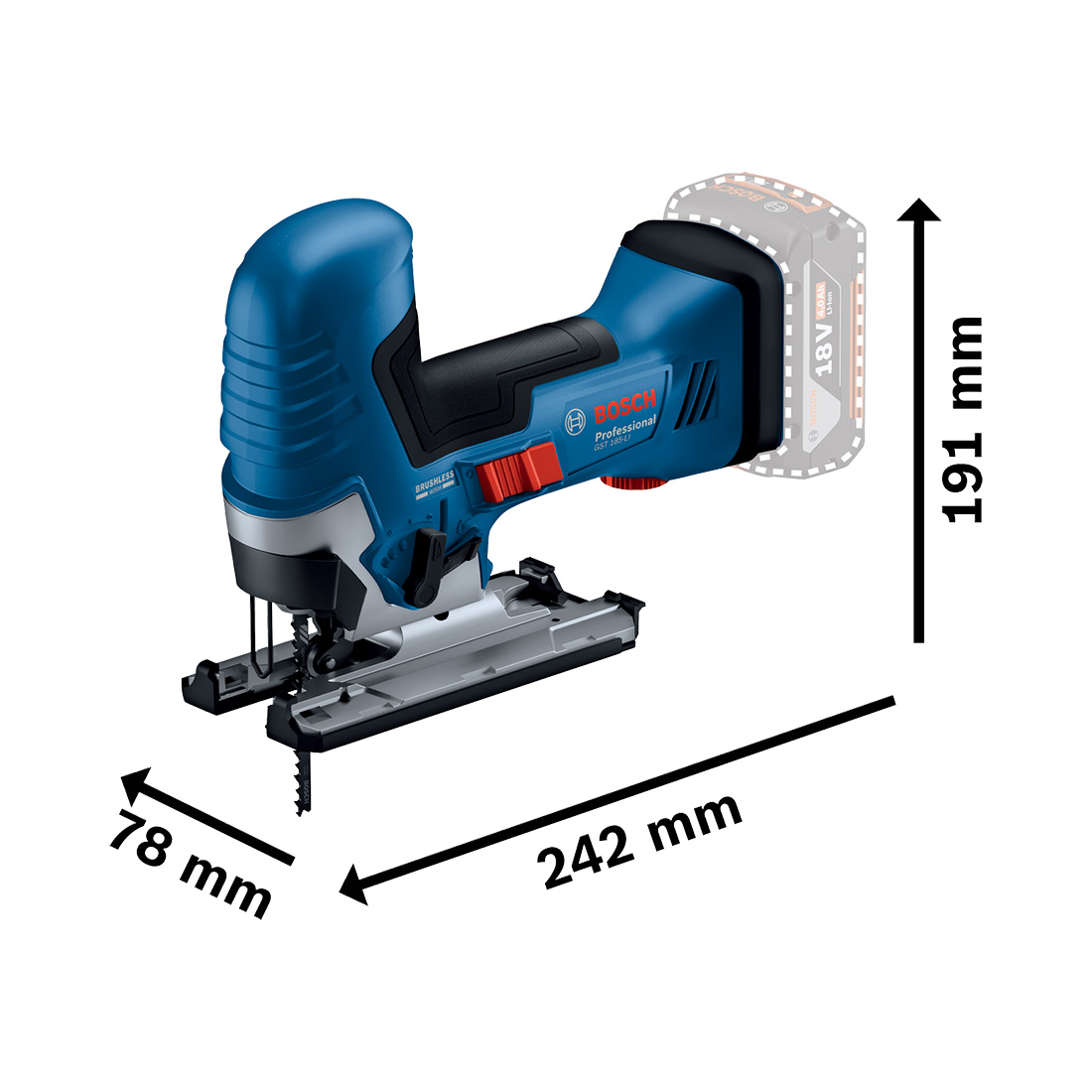 Bosch GST 18V-125 S (solo L) (0.601.5B2.000)