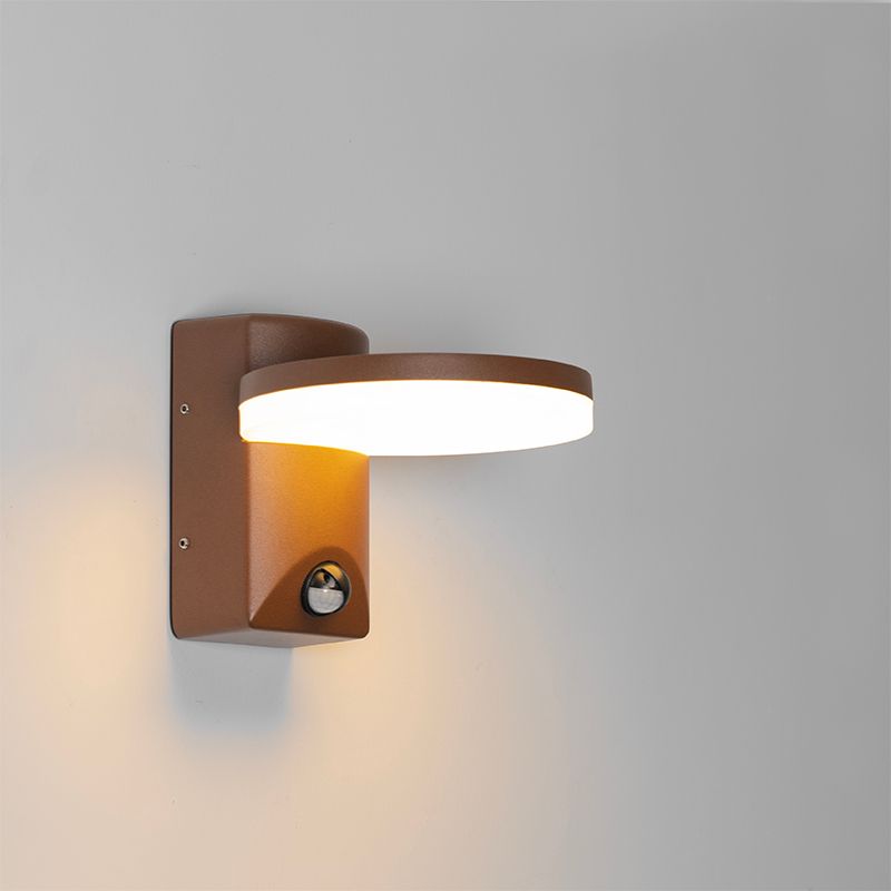 Buiten wandlamp roestbruin incl. LED IP54 bewegingssensor - Esmee