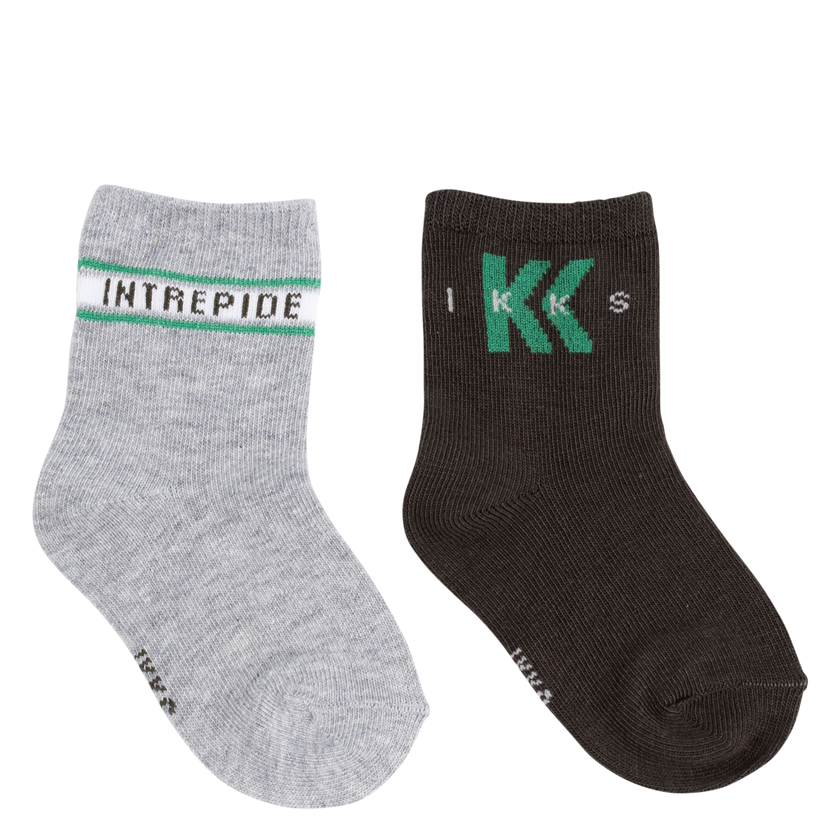Lot de 2 chaussettes en coton mélangé| Kaki