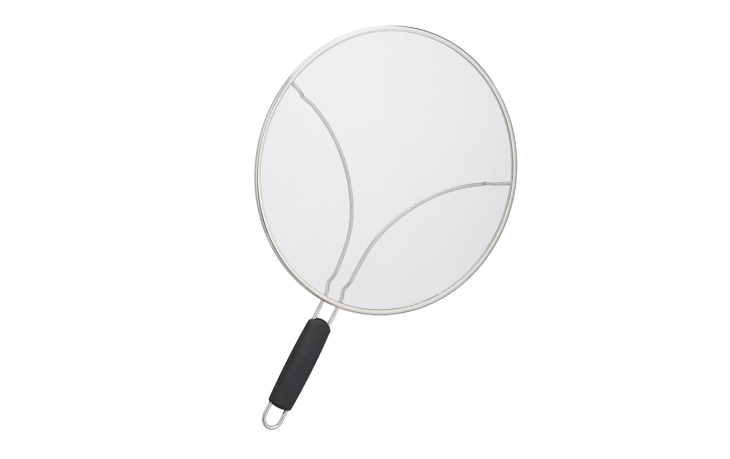 Spritzschutzdeckel für Pfannen 33 cm, EdelstahlFettspritzschutz für sicheres Braten