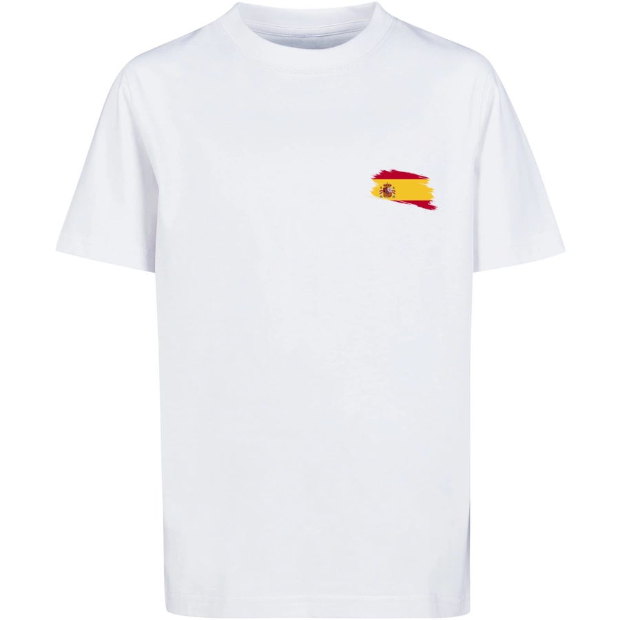 F4NT4STIC T-Shirt Spain Spanien Flagge weiß