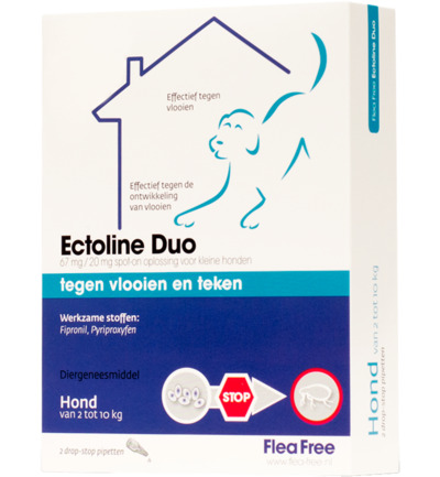 Flea Free Ectoline Duo Hond 2-10Kg Pipet (2 stuks)